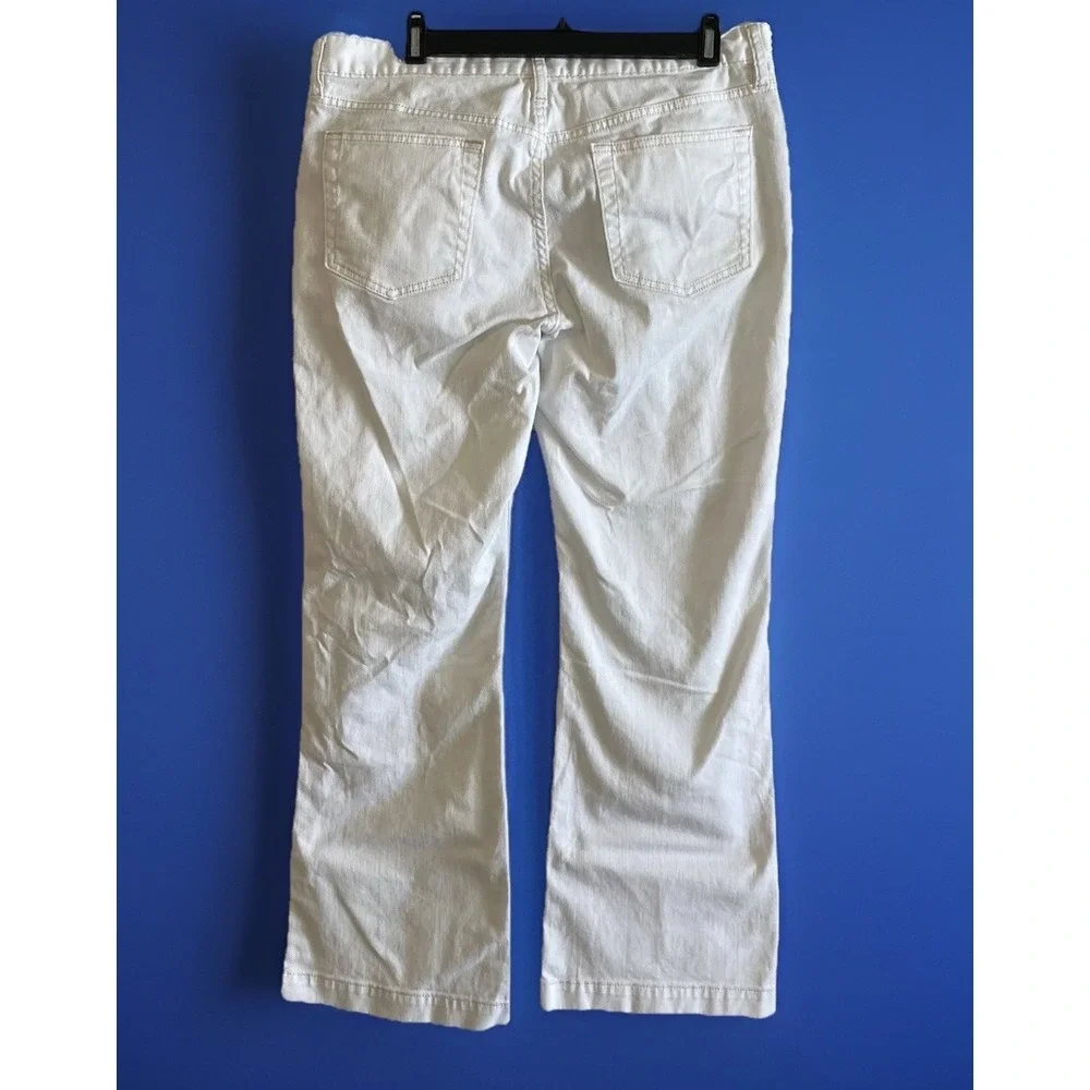 Off White Jeans Gap Long And Lean Wide Leg Size 12 12A Stretchy‎ Women's Bootcut